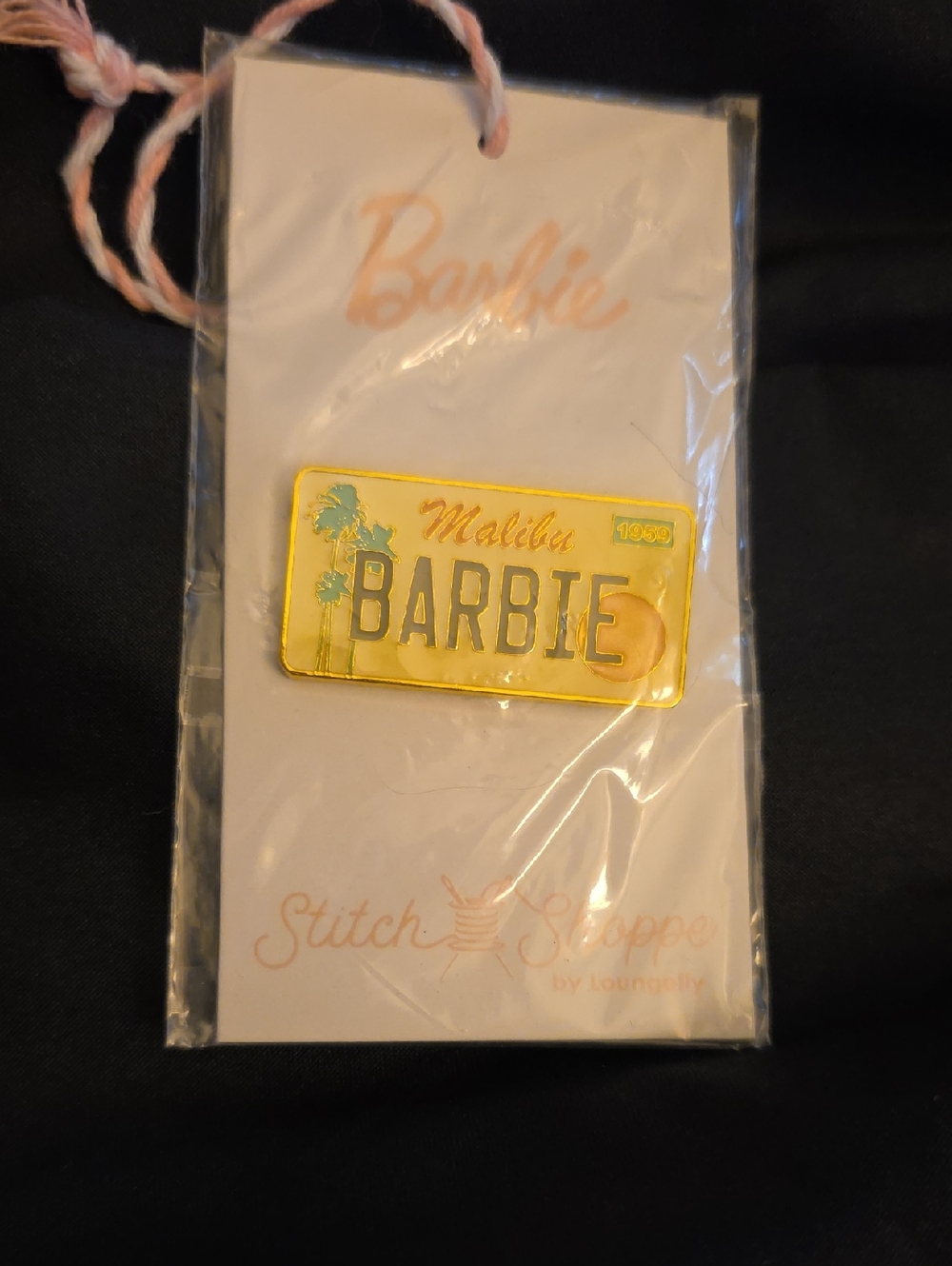 Malibu Barbie License Plate Pin NWT